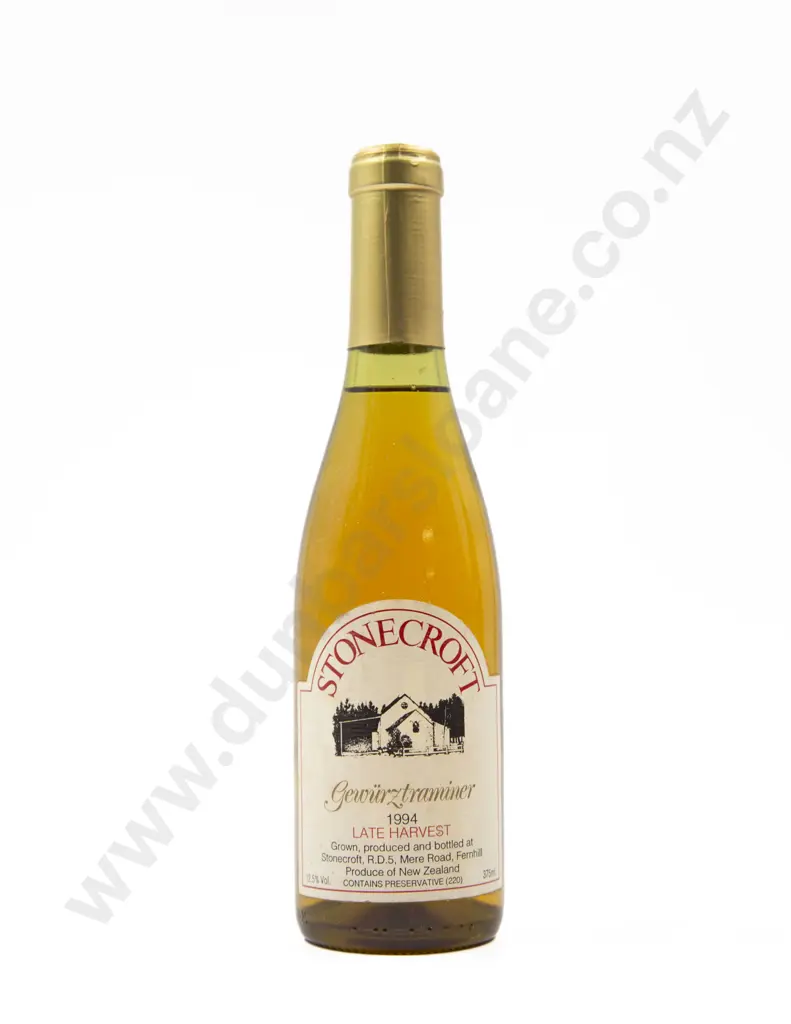 1 Bottle NZ Stonecroft Gewürztraminer 1994 Late Harvest Image 1++