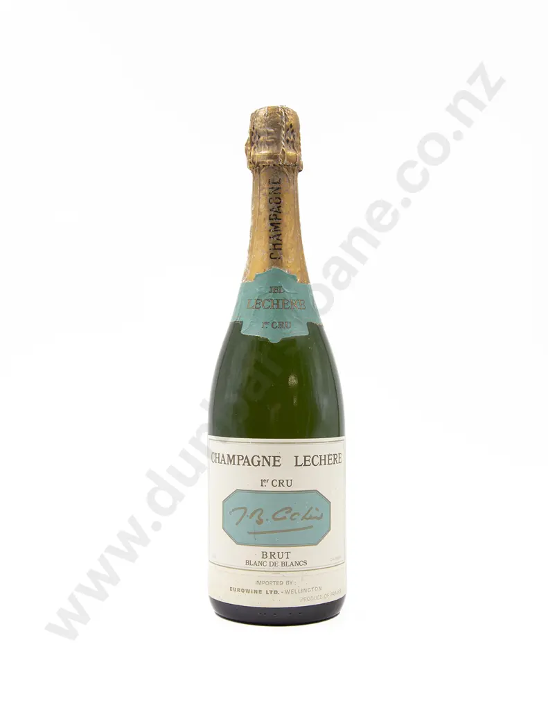 1 Bottle Champagne Lechère Premier Cru Brut Blanc de Blanc likely 1990s Image 1++