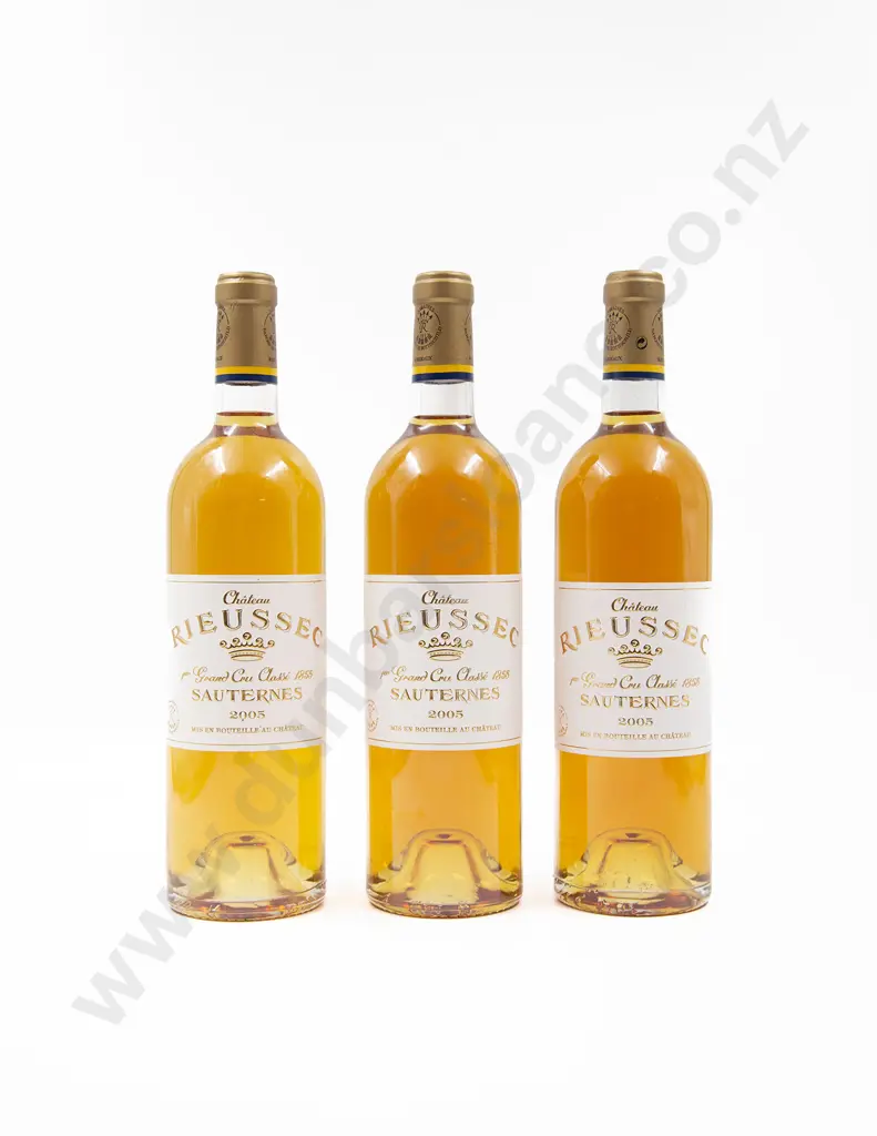 3 Bottles Château Rieussec Premier Grand Cru Sauternes 2005 Image 1++