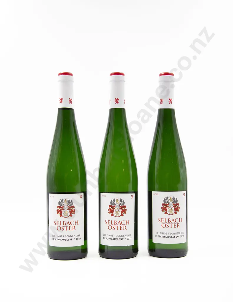 3 Bottles German Selbach Oster Zeltinger Sonnenuhr Riesling AUSLESE 2017 Image 1++