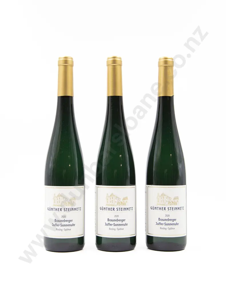 3 Bottles German Gunther Steinmetz Brauneberger Juffer-Sonnenuhr Riesling Spatlese 2020 Image 1++