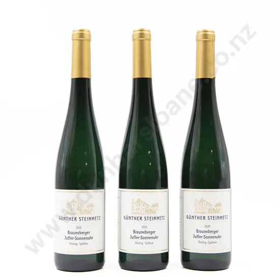 3 Bottles German Gunther Steinmetz Brauneberger Juffer-Sonnenuhr Riesling Spatlese 2020