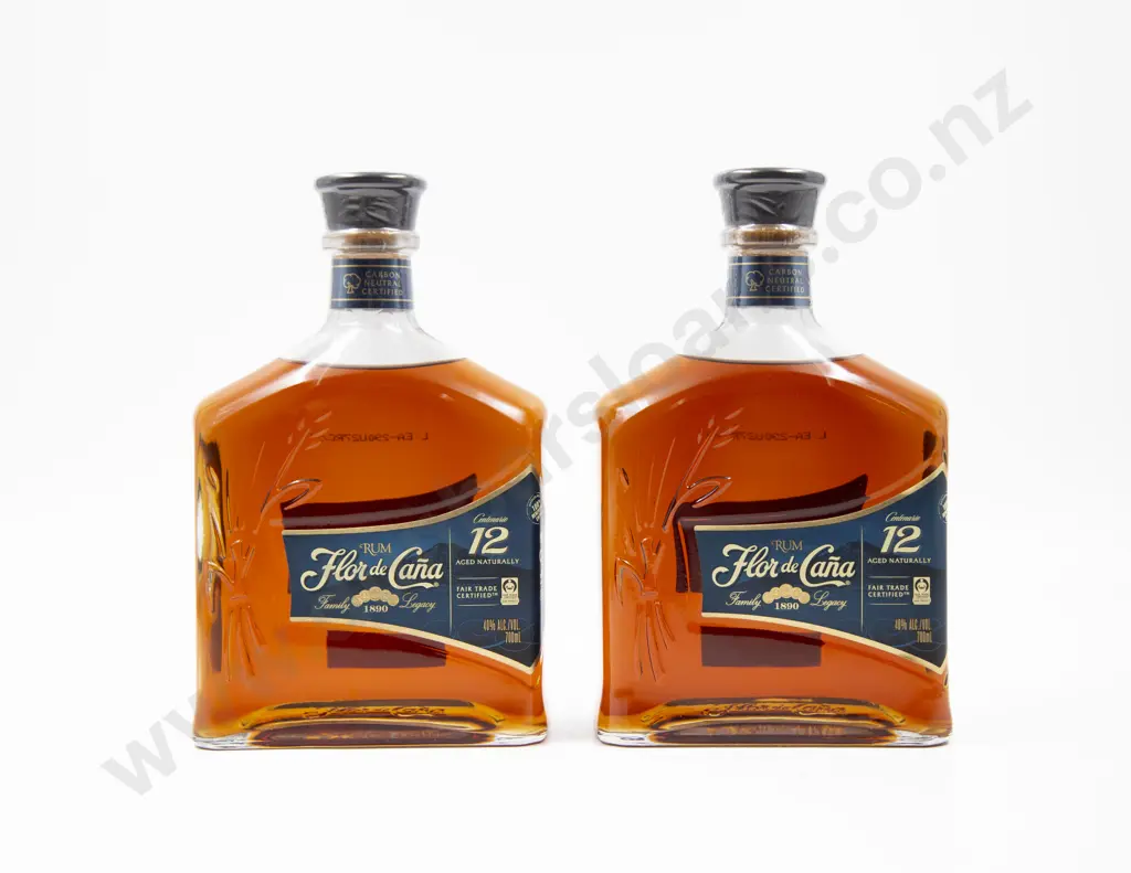 2 Bottles Flor de Cana Family Legacy 12YO Nicaragua Rum Image 1++