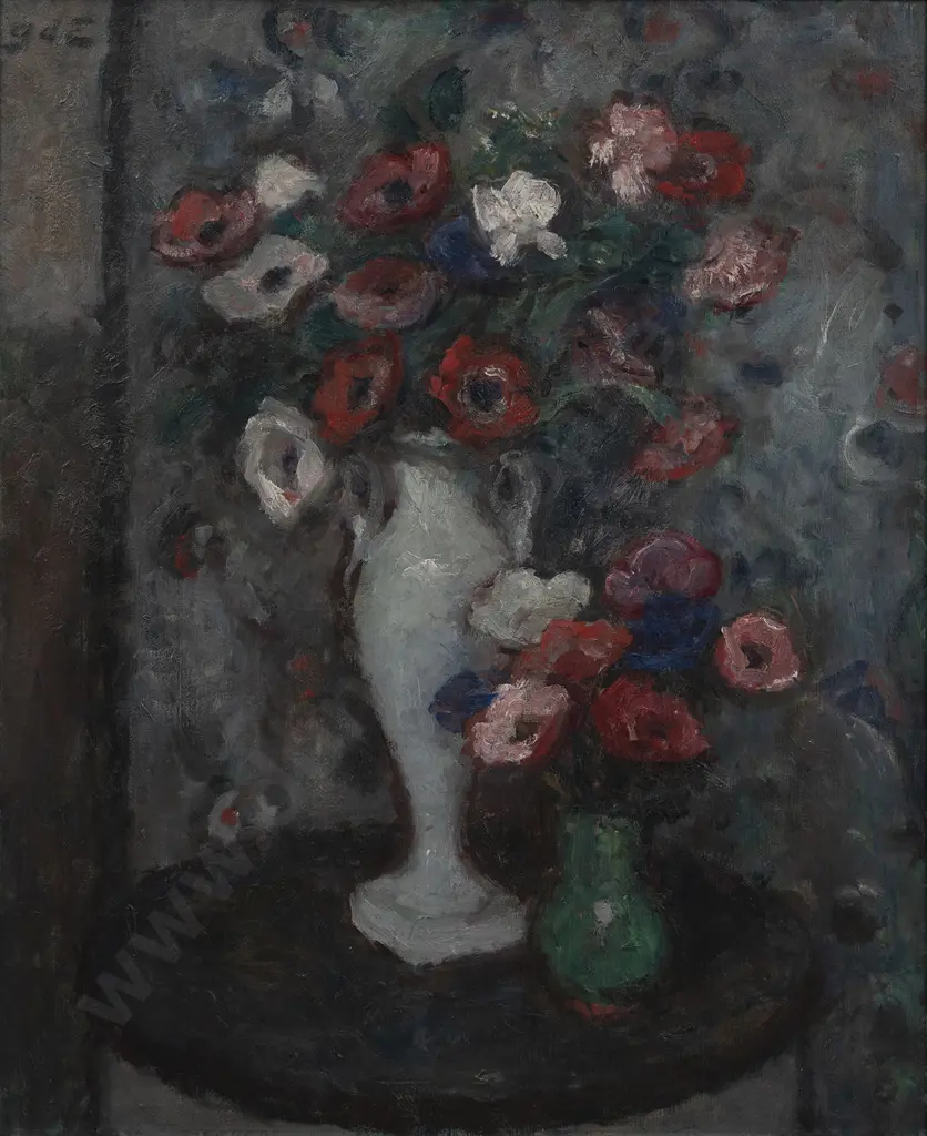 Georges d'Espagnat (French 1870 - 1950) - Still Life with Anemones Image 1++