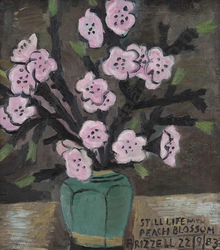 Dick Frizzell (b 1943) - Still Life With Peach Blossom Image 1++