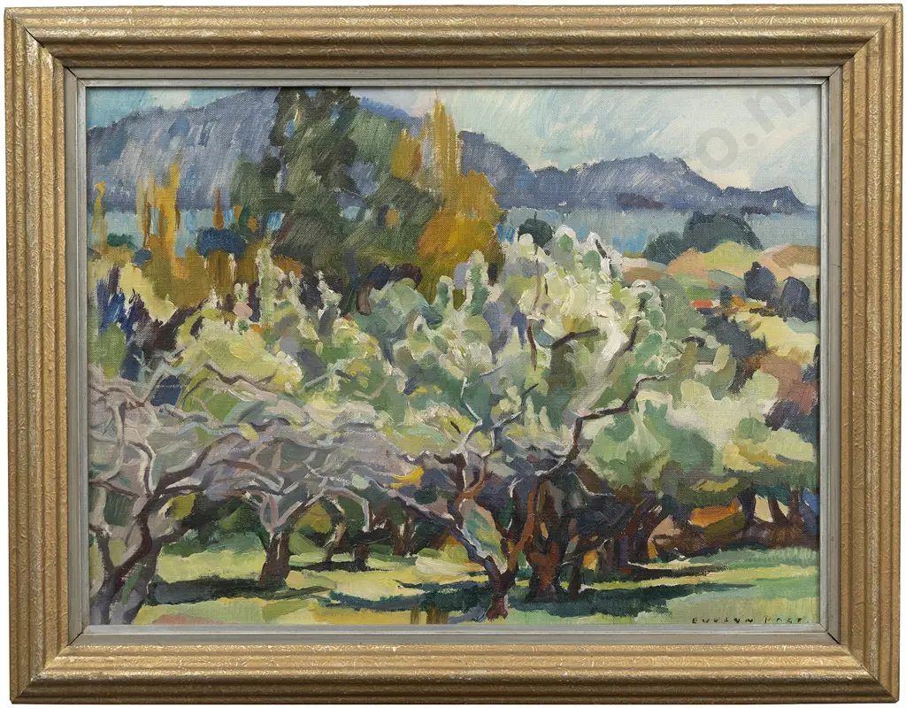 Evelyn Page (1899- 1993) - Orchard in Spring & The Island Waikanae Image 1++