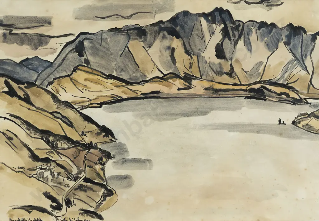 Colin McCahon (1919-1987) -The Remarkables from Wakatipu Image 1++