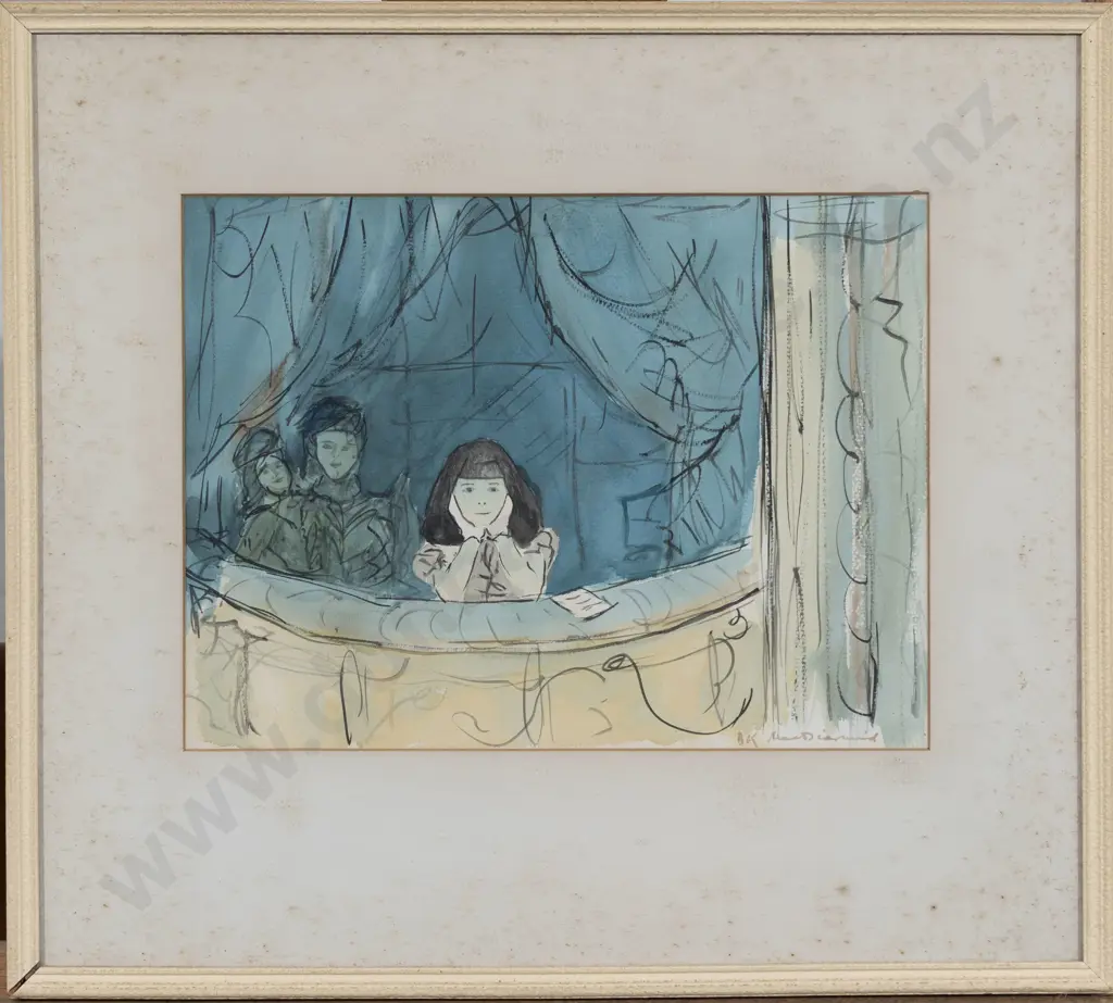 Douglas MacDiarmid (1922 - 2020) - Girl on Balcony Image 1++
