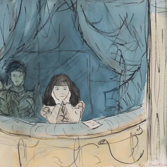 Douglas MacDiarmid (1922 - 2020) - Girl on Balcony