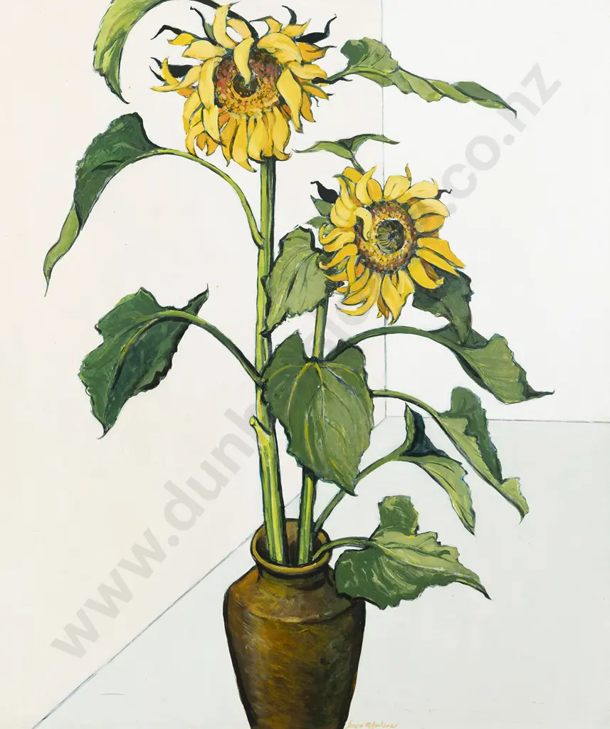 Shona McFarlane (1929 -2001) - Two Sunflowers Image 1++