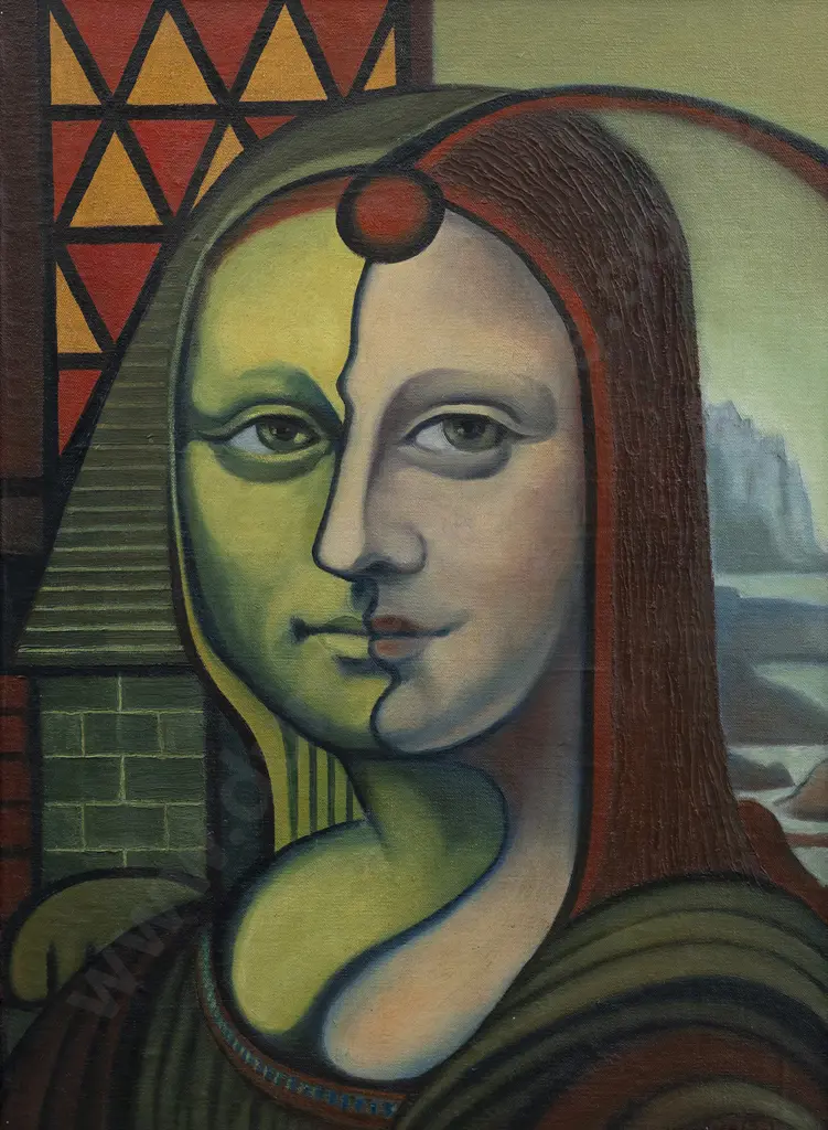 Frank Dean (1917 - 2008) - The Enigmatic Smile of the Sphinx and Mona Lisa Image 1++