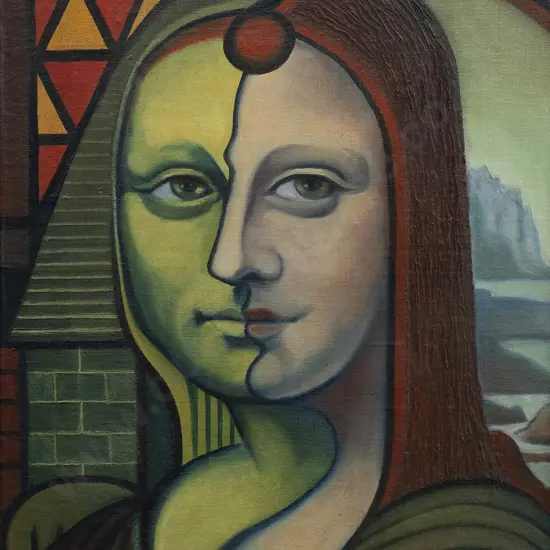 Frank Dean (1917 - 2008) - The Enigmatic Smile of the Sphinx and Mona Lisa