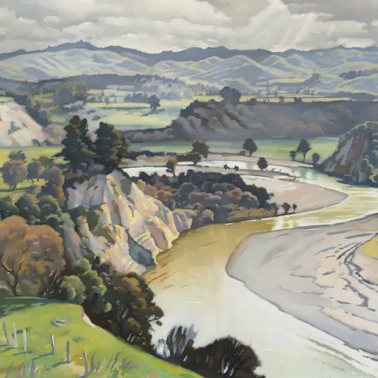 Owen R Lee (1918 - 2003) - The Winding Rangitikei