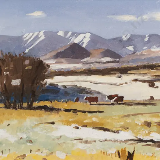 R B Watson (1911 - 2002) - Alpine Pastoral Landscape