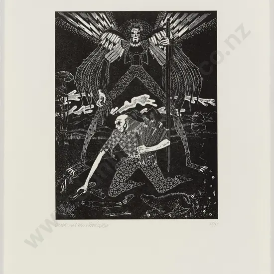 Leo Bensemann (1912 - 86)  - Death and the Woodcutter