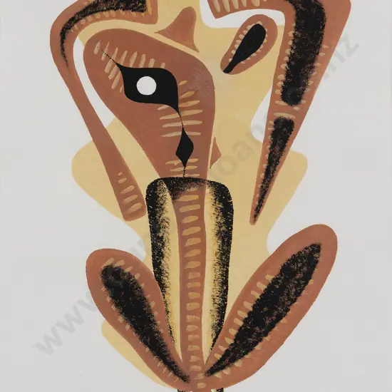 Dick Frizzell (b 1943) - Red Ochre Tiki