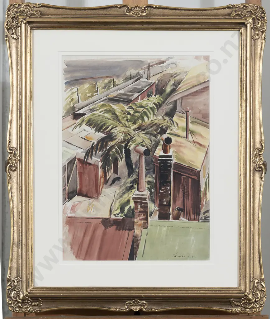 Eric Lee Johnson (1908 - 1993) - Rooftops Image 1++