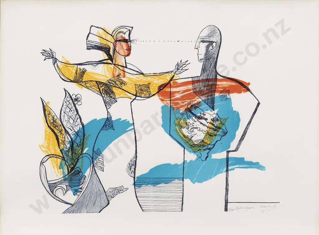 Pat Hanly (1932 - 2004) - Expo: Bride & Groom Image 1++