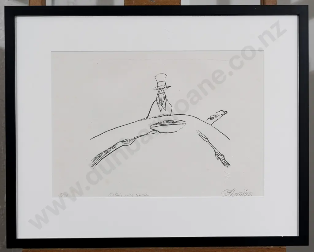 Tony Fomison (1939 - 1990) - Eating With Uncle Image 1++