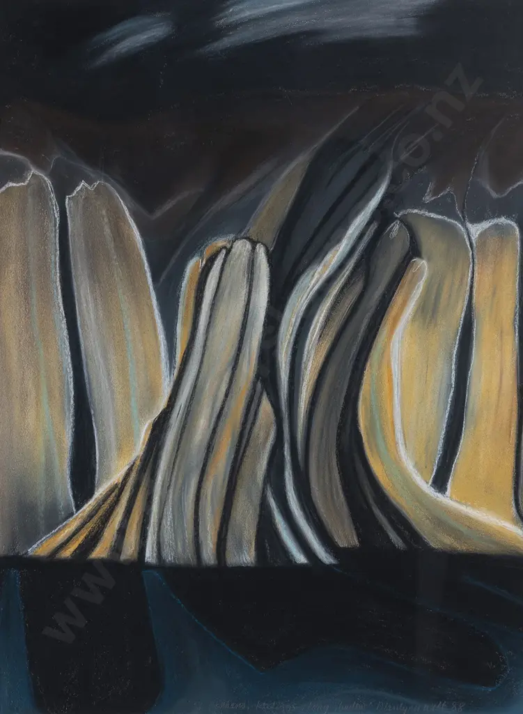 Marilynn Webb (1937 - 2021) - St Bathan's Tailings and Long Shadow Image 1++
