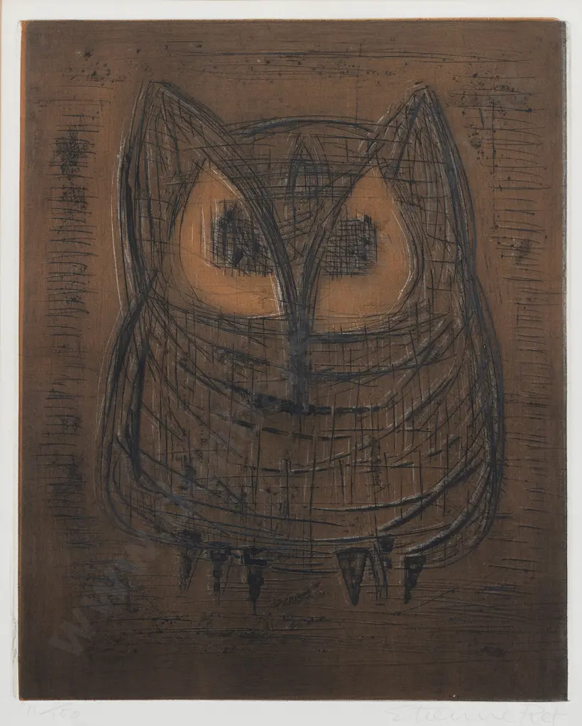 Etienne Ret (1900 - 1996) - Owl Image 1++