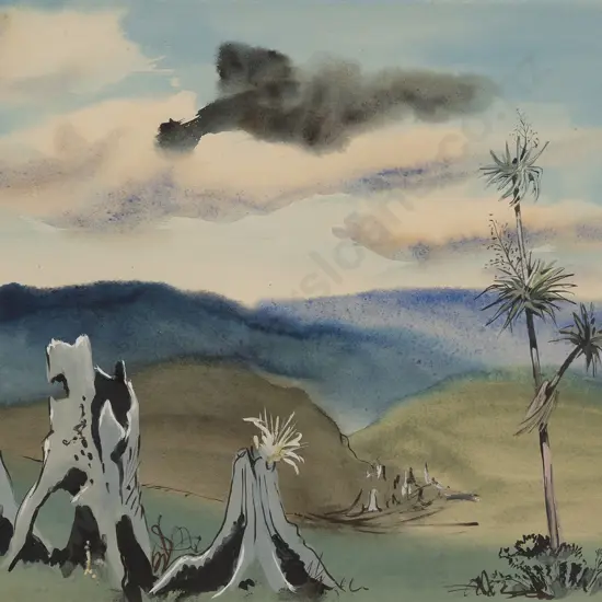 Denis Knight Turner (1924 - 2011) - King Country Landscape