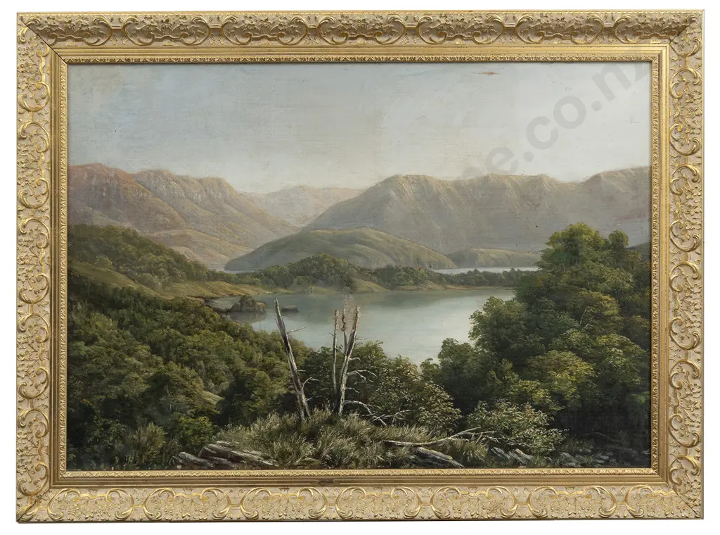 W M N Watkins (1835 - 1904) - Pigeon Island Lake Wanaka Image 1++