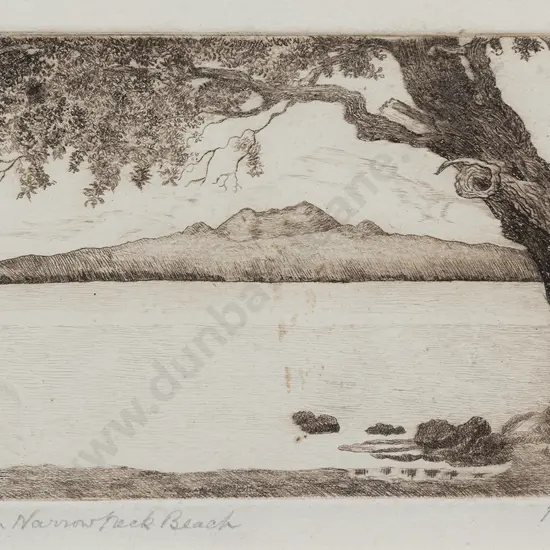 Robert Frederick Way (1872 - 1947) - Rangitoto From Narrowneck Beach