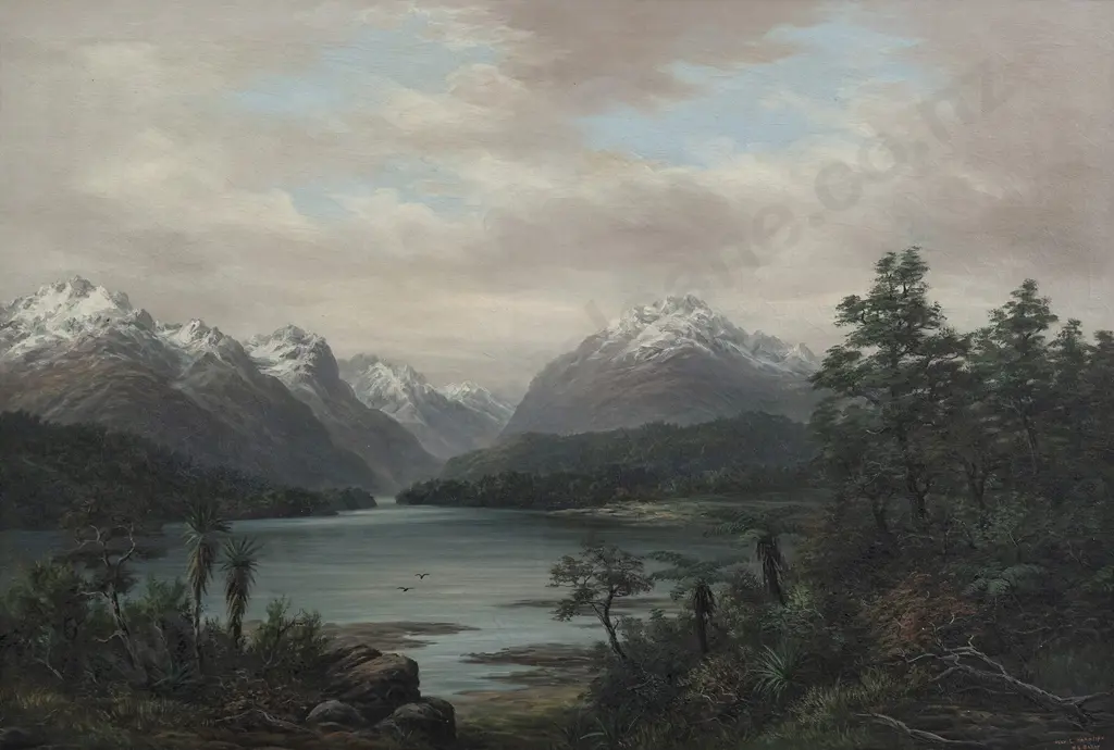 William George Baker (1864 - 1929) - Near Lake Wakatipu Image 1++