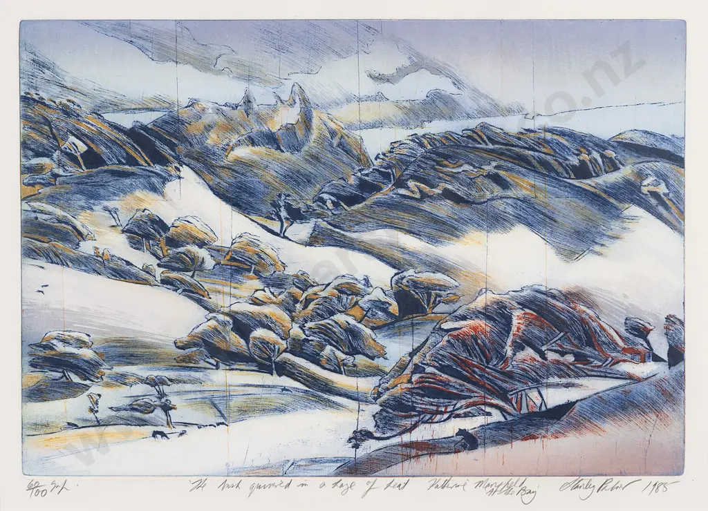 Stanley Palmer (b 1936) - The Brush Quivered in a Haze of Heat Image 1++
