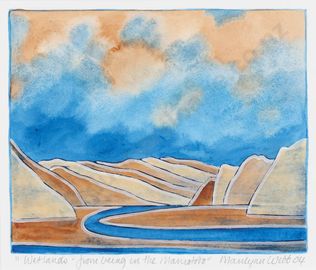 Marilynn Webb (1937 - 2021) - Wetlands - From Being in the Maniototo Image 1++