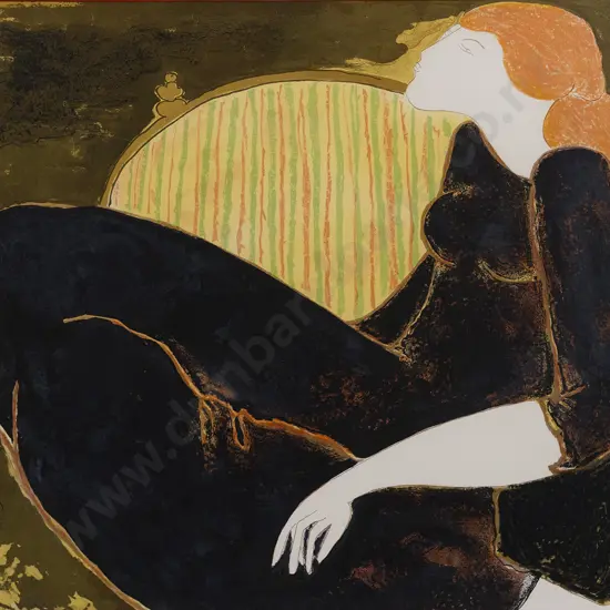 Linda Le Kinff (French b 1949) - Les Cheveux Rouges