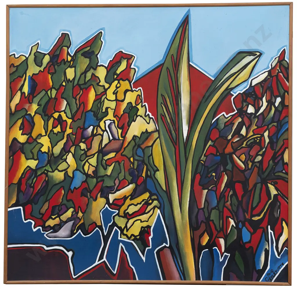 Claudia Pond Eyley (b 1946) - Back Garden : Mt Eden Image 1++