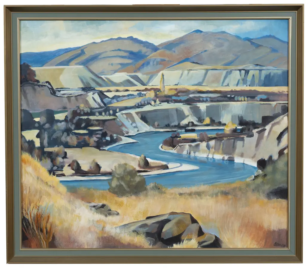 Frank Dean (1917 - 2008) - Gorge Country Central Otago The Shotover River Image 1++