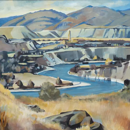 Frank Dean (1917 - 2008) - Gorge Country Central Otago The Shotover River
