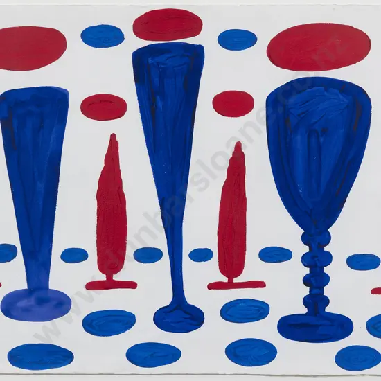 Gavin Chilcott (b 1950) - Blue Glass & Red Landscape