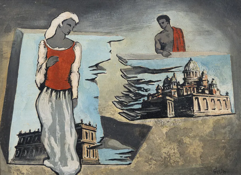 James Gleeson (Australian 1915 - 2008) - Untitled Visual Poem Image 1++