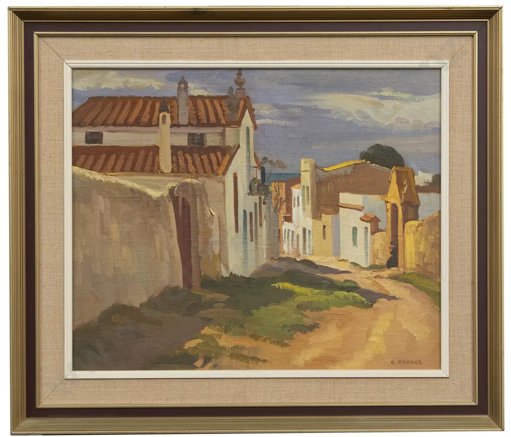 Cedric D. Savage (1901 - 1969) - Street in Sitges Image 1++