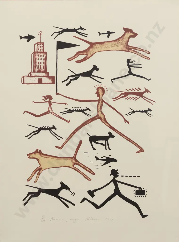 Richard Killeen (b 1946) - Running Dogs Image 1++