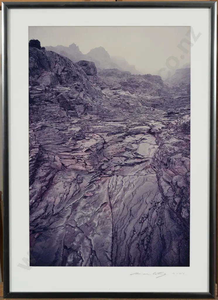 Brian Enting (1945 - 1995) - Pink Rock Tongariro National Park Image 1++