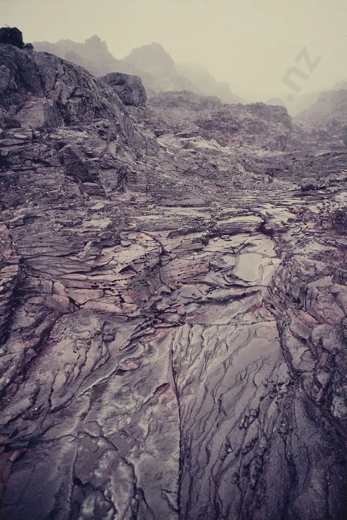 Brian Enting (1945 - 1995) - Pink Rock Tongariro National Park Image 1++