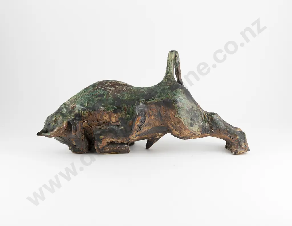 Muriel Moody Kneeling Bull Sculpture Image 1++