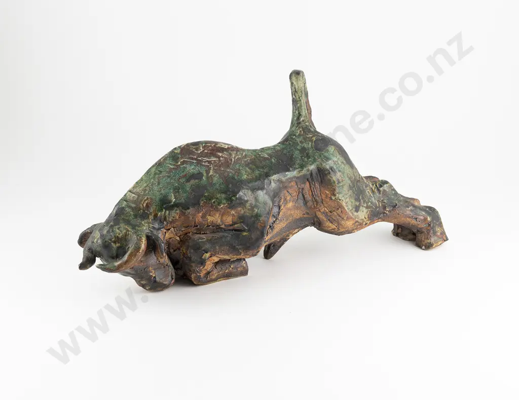 Muriel Moody Kneeling Bull Sculpture Image 1++