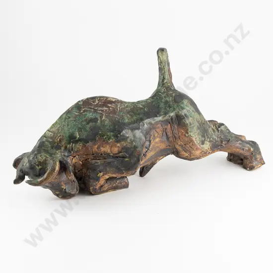 Muriel Moody Kneeling Bull Sculpture