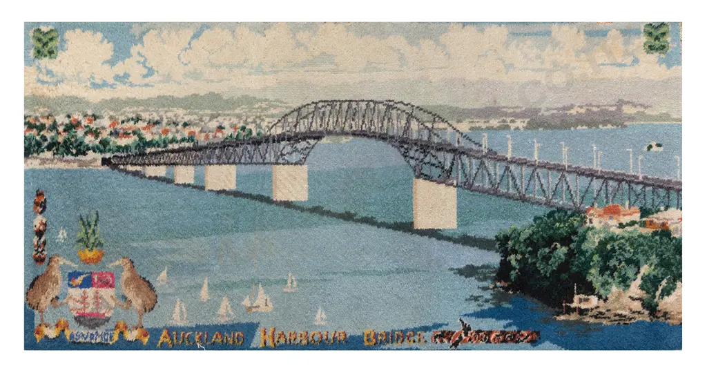 Feltex Souvenir Rug Auckland Harbour Bridge Image 1++