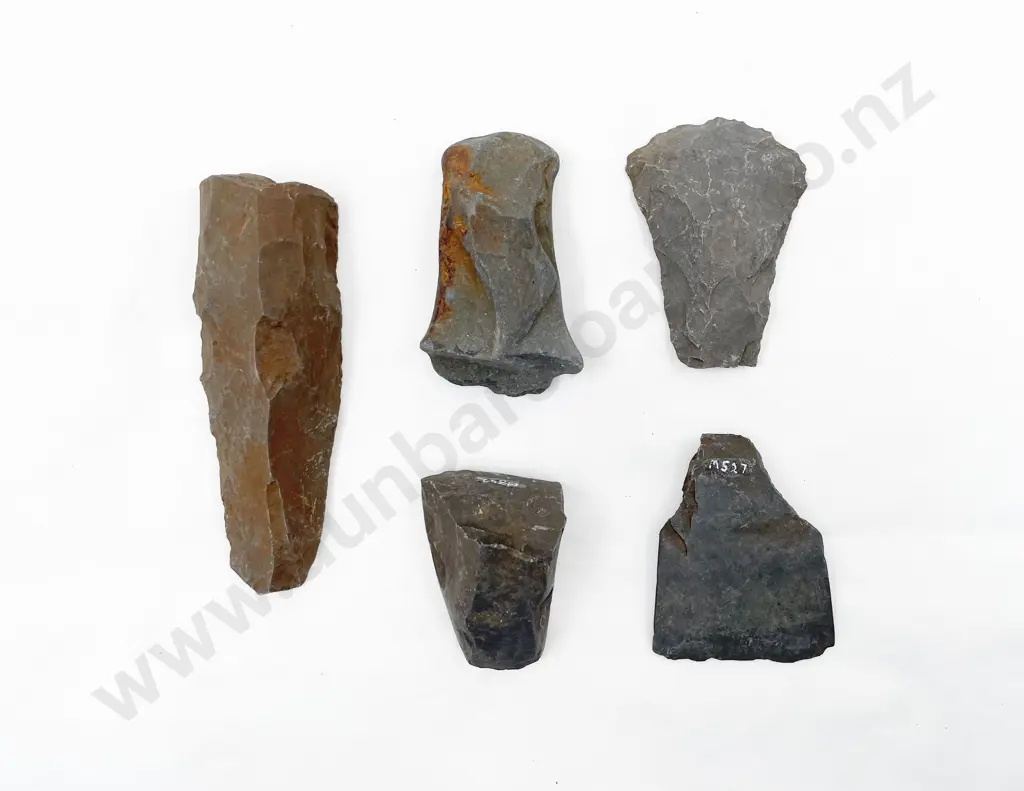 Three Small Adze Roughouts With Two Others From The Pitcairn Islands Image 1++