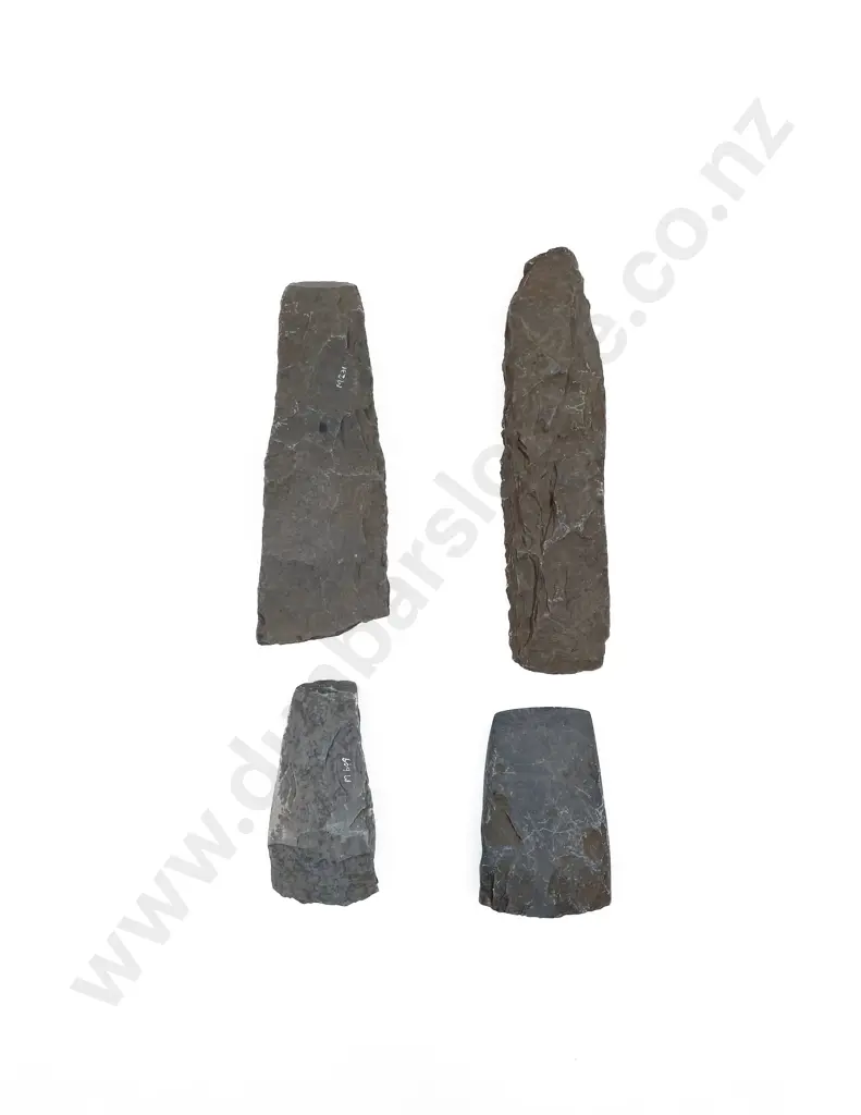 Three Adze Roughouts With Fragment From The Pitcairn Islands Image 1++