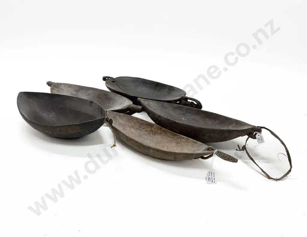 Five Elliptical Ramu River Food Bowls Image 1++
