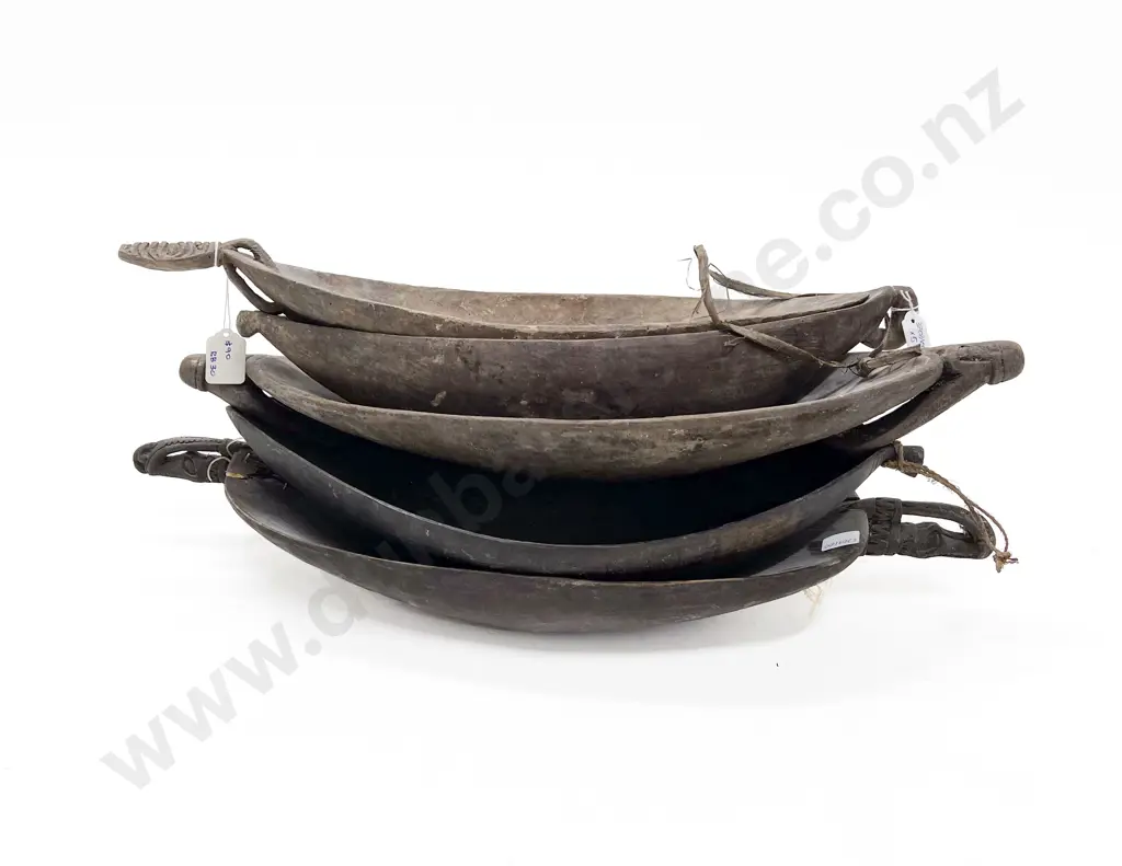 Five Elliptical Ramu River Food Bowls Image 1++