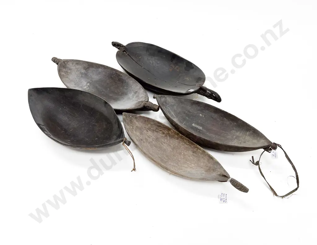 Five Elliptical Ramu River Food Bowls Image 1++